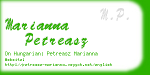 marianna petreasz business card